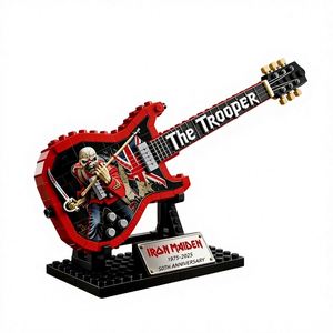 Modelo de Guitarra de Bloques de Construcción, Banda de Rock AC/DC, de ABS, Creativo, Educativo, Juguete DIY, Regalo para Mayores de 14 Años - Product Image 1