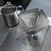 Filtre à café pliable Shanzhi pour camping en plein air, entonnoir avec support, portable, en acier inoxydable