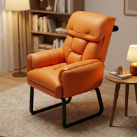 Chaise de bureau de direction en cuir de luxe avec design contemporain, dossier haut ergonomique, fonction pivotante réglable en hauteur, repose-pieds