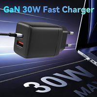 Chargeur rapide USB-C double port 30W PD 3.0 QC 3.0 PPS avec SCP pour ordinateurs portables et téléphones mobiles CE FCC ROHS