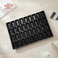 Vente chaude, moule à pâtisserie rectangulaire en métal, moule à financiers, moule à gâteau personnalisé, antiadhésif, pour la pâtisserie à domicile