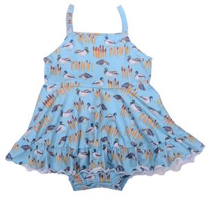 Envío Rápido, Falda Tipo Peplum Personalizada para Bebés y Niñas Pequeñas, de Algodón y Bambú, de Secado Rápido, Transpirable, con Volantes - Product Image 1