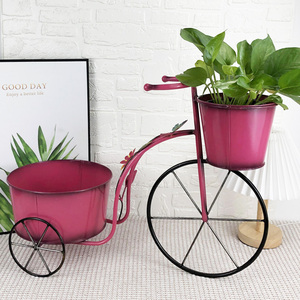 Recién llegado, estante <span class=keywords><strong>de</strong></span> flores para bicicleta <span class=keywords><strong>de</strong></span> arte del hierro, maceta creativa para exteriores, adornos para balcón, patio, soporte para maceta - Product Image 2