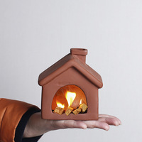 Brûleur d'encens en céramique en forme de cheminée, 2 couleurs, finition mate, mini chauffe-cire aromatique pour la maison, décoration de table nordique