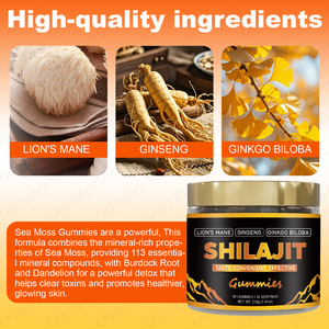 OEM Halal Shilajit 4-in-1 Gummies Energy &amp; Immune Support Private Label Adult Ashwagandha Sea Moss Lions Mane - Product Image 4