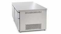 Congélateur de comptoir en acier inoxydable de 380 L, congélateur commercial sous comptoir pour hôtel, stockage d'aliments congelés