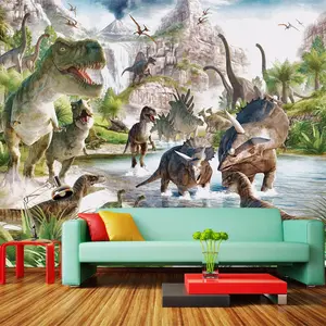 自定义海报照片壁纸 Wallcovering 侏罗纪恐龙世界 3D 墙壁壁画壁纸为卧室墙壁 Papel De Parede 3D