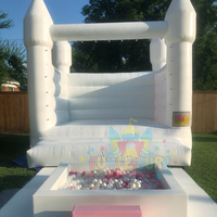 Centre de fête pour enfants, extérieur Commercial, parc rose, gonflable, licorne, maison de rebond avec fosse à balles de jeu souple