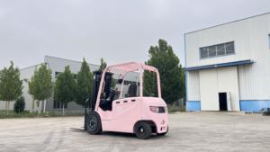 รถยกไฟฟ้าสีชมพูแบตเตอรี่3ตันพร้อมแบตเตอรี่ลิเธียมที่ผ่านการรับรอง CE - Product Image 4