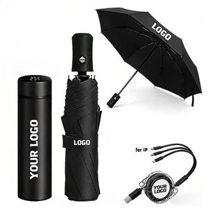 Fabricante y Proveedor de Paraguas de Golf de Alta Calidad, Duraderos, Resistentes al Viento, de Doble Capa, Automáticos, de Fibra, Negros y Amarillos, con Logotipo - Product Image 1