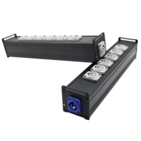 Prise Powercon industrielle en métal bleu 20A 1 entrée gris 20A sortie vers 10A 4 6 sorties grises pour équipement audio d'éclairage de scène