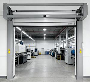 Puerta Rápida Enrollable Industrial de Alta Velocidad, Puerta Enrollable Automática con Aislamiento y Protección Contra el Viento, Puerta de Seguridad de Aleación de Aluminio - Product Image 2