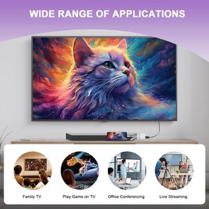 Cổng kép thiết kế 2 trong 2 ánh sáng-ning USB C để kỹ thuật số AV HD-MI Adapter Mở rộng khả năng tương thích dây - Product Image 3