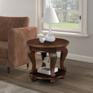 Db 22 ''retro vòng rắn gỗ cuối bảng bền dễ dàng lắp ráp sofa bên bảng với kệ cho phòng khách màu anh đào - Product Image 1