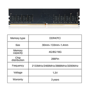 โมดูลหน่วยความจำเดสก์ท็อป DDR4 8GB 4GB 16GB ECC OEM ปรับแต่งได้ - Product Image 2
