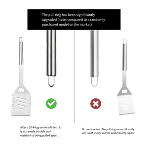 Stainless Steel BBQ <b>Tool</b> Set with Multi-Piece Tongs-Outdoor Camping Heat Resistant Easily Cleaned - Product Image 4