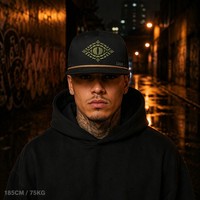 Casquette de baseball personnalisée avec broderie Old English, 5 panneaux, visière incurvée, style Dad Hat, streetwear urbain West Coast, vente en gros, faible MOQ