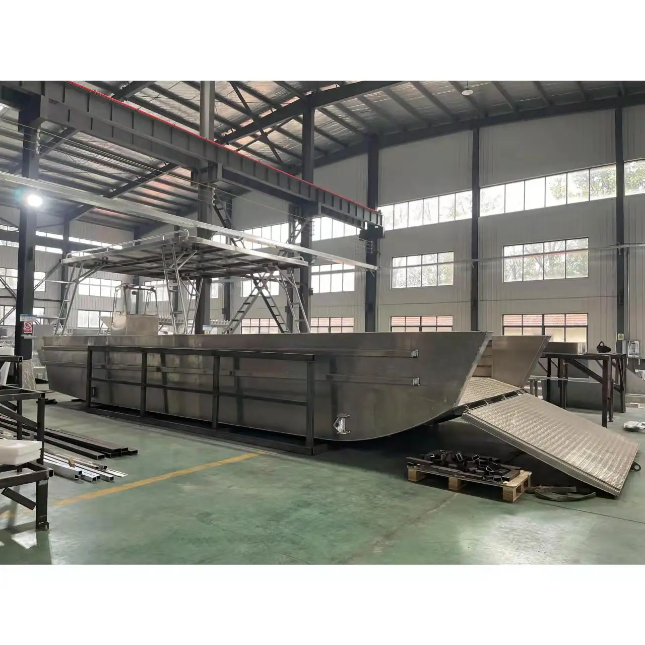 Nhôm Landing Craft Boat-11M/36ft Cargo Boat Truck Giao Thông Vận Tải Với Công Suất 7 Tấn Tàu Phà