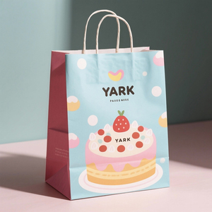 Bolsa de Papel para Regalos, Compras, Alimentos y Pasteles, con Logotipo Personalizado, Degradable y Ecológica, en Oferta - Product Image 1