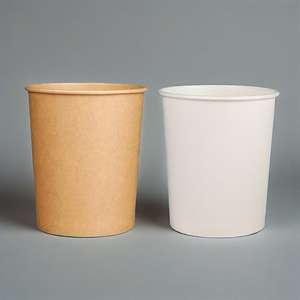 Cheap Price Single Or Double <b>Wall</b> Paper Buckets Takeaway Food Packaging Kraft Paper Soup Bucket - Product Image 2