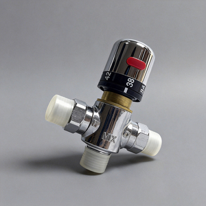Válvula <span class=keywords><strong>Mezcladora</strong></span> de Agua Termostática de Latón de 3 Vías G1/<span class=keywords><strong>2</strong></span>" con Control de Temperatura para Calentador Solar de Agua - Product Image 5