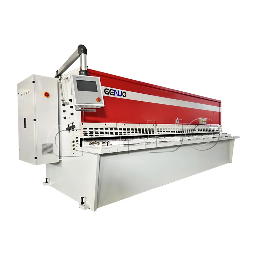 2024 China Genuo Hot Sales Fully Automatic Nc Control Hydraulic Swing Beam Thick Plate Shearing Machine