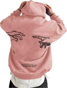 Custom 100% algodón de alta calidad Fleece Heavyweight West sudaderas con capucha de gran tamaño para los hombres - Product Image 3