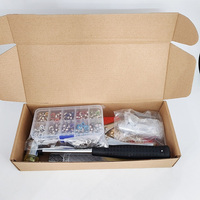 Kit de 300 œillets métalliques de 5 mm avec pince à pression manuelle, œillets en cuivre coloré pour toile