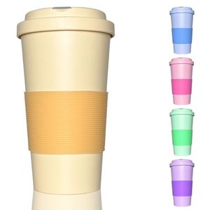 Mug de voyage portable sans BPA de 20 oz avec couvercle anti-fuite, réutilisable pour boissons chaudes et froides, adapté à l'eau bouillante, à boire directement - Product Image 1