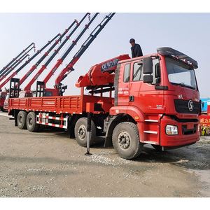 Camion grue à flèche pliante Shacman Delong 16 tonnes, véhicule de transport à plateau large pour levage et transport - Product Image 6