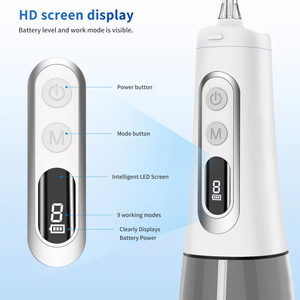 เครื่องทำความสะอาดฟันแบบพกพาไร้สาย ชาร์จไฟได้ กันน้ำ IPX7 ความจุ 300 มล. - Product Image 3
