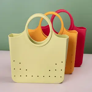 High Quality stylish waterproof silicone beach tote bag neoprene bag tote ladies rubber handbags