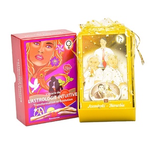 Stampa personalizzata LOGO Oracle Card Guidebook scatola in alto con bordi in oro squisito tarocchi all'ingrosso del mazzo di tarocchi avventura - Product Image 1