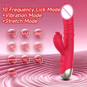 大人用女性用シリコーンバイブレーター,伸縮性ロッドと舌のなめが特徴セックスおもちゃディルド外国貿易 - Product Image 2