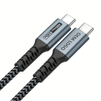Cable de Carga Tipo C, USB C a USB C, Cargador Rápido PD 3.1 240W 5A, Nuevo, en Tendencia, Personalizado, 1m 2m 3m, Cable USBC Trenzado