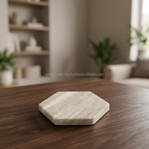 Eco-Friendly <b>Square</b> Marble Coasters Classic Design Latest Patterned Mat <b>Set</b> 4 Inch 5mm Thick Dining Table Wedding Party Kitchen - Product Image 1