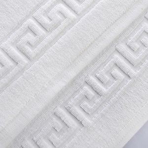 Hôtel cinq étoiles design jacquard épais 32S lavable 100% coton serviette blanche pour hôtel pour maison en vente en ligne - Product Image 6