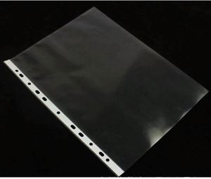 Protège-feuilles A4 à 11 trous en PP, pochettes de classement pour documents, chargement par le haut, lot de 100 - Product Image 2