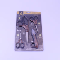 Lot de 4 ciseaux de couture pour usage domestique Ciseaux de couture Manche en acier doux Lame en acier inoxydable Pointe pointue pour bougie