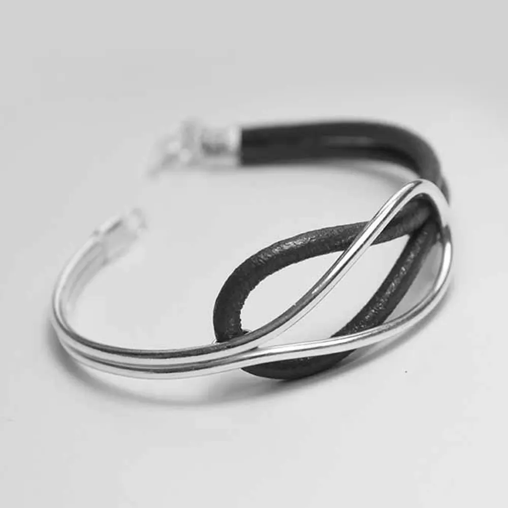 Bracelets Silver Bracelet Bracelet Hot Sale 925 Sterling Silver Bracelet Jewelry Stingray Leather Bracelet