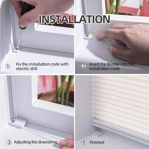 Persianas de Panal Azules ZSTARR para Ventanas Oscilobatientes, Control Manual Inalámbrico de Arriba a Abajo, Ajuste Perfecto - Product Image 3