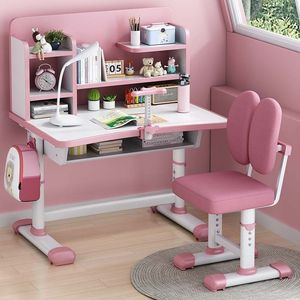 Muebles escolares Escritorio y silla escolar Juego de mesa y silla de metal Diseño ergonómico y antimiopía Escritorio inclinable ajustable en altura - Product Image 2