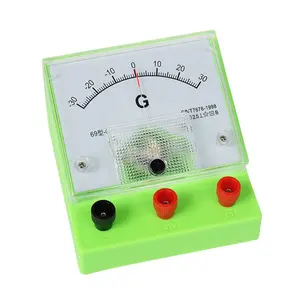 Instrumento de experimentos eléctricos de física, galvanómetro sensible para enseñanza, voltímetro dc, amperímetro, medidor de corriente