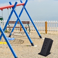 Support de hamac réglable en acier robuste, noir, enduit de poudre, imperméable, avec supports de pergola pour poteaux en bois