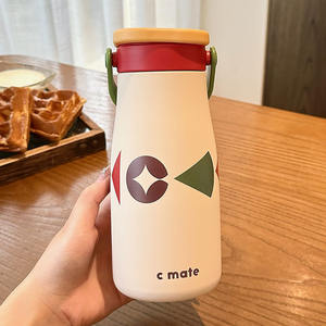 แก้วน้ำสแตนเลส C Mate ขนาด 500 มล. ขวดน้ำเก็บอุณหภูมิสำหรับเดินทางและกิจกรรมกลางแจ้ง พร้อมหลอดและฝาปิด - Product Image 2