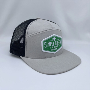 Logotipo personalizado 7 Panel bordado Snapback Cap bordado diseñado barato Hip Hop Hat - Product Image 2