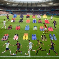 Chaussures de football d'occasion haut de gamme, styles variés, expédition aléatoire, qualité professionnelle pour les matchs et les compétitions, antidérapantes, toutes saisons
