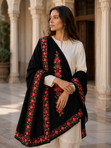 Luxury Embroidered Digital Print Viscose Shawl Long Fringe Traditional Winter Scarf Soft Warm Breathable Durable Elegant Fashion - Product Image 6