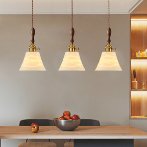 Lampada a Sospensione Piccola in Stile Giapponese e Americano Vintage, in Ottone e Ceramica, <span class=keywords><strong>LED</strong></span>, per Sala da Pranzo, Bancone Bar, Ingresso, Vetrina, Camera da Letto, Comodino - Product Image 4