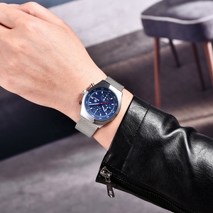 BY-5200 hommes nouvelle mode analogique montre à Quartz affaires chronographe calendrier lumineux boîtier en acier inoxydable luxe ODM boîte - Product Image 6
